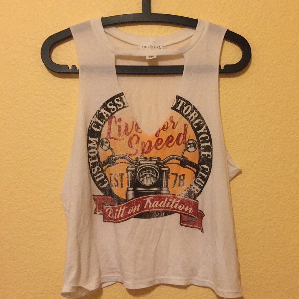 White cutout tank